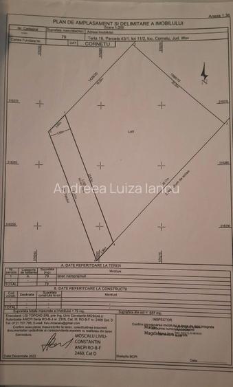 Vand teren  429 mp Cornetu utilitati la poarta - 2