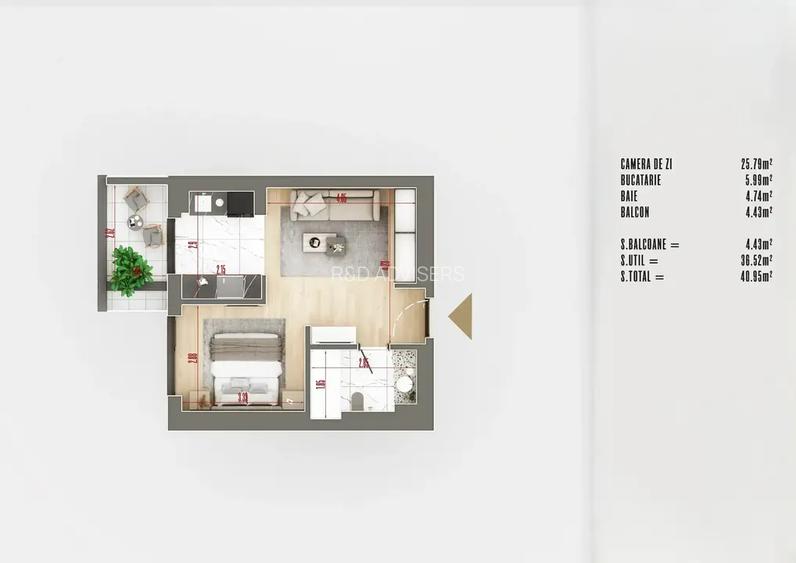 Studio cu mutare imediata finisaje premium Theodor Pallady - 10