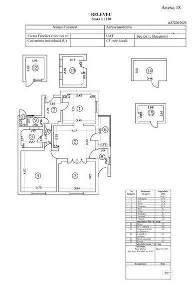 Calea Dorobanti, apartament 3 camere parter/P+2 etaje