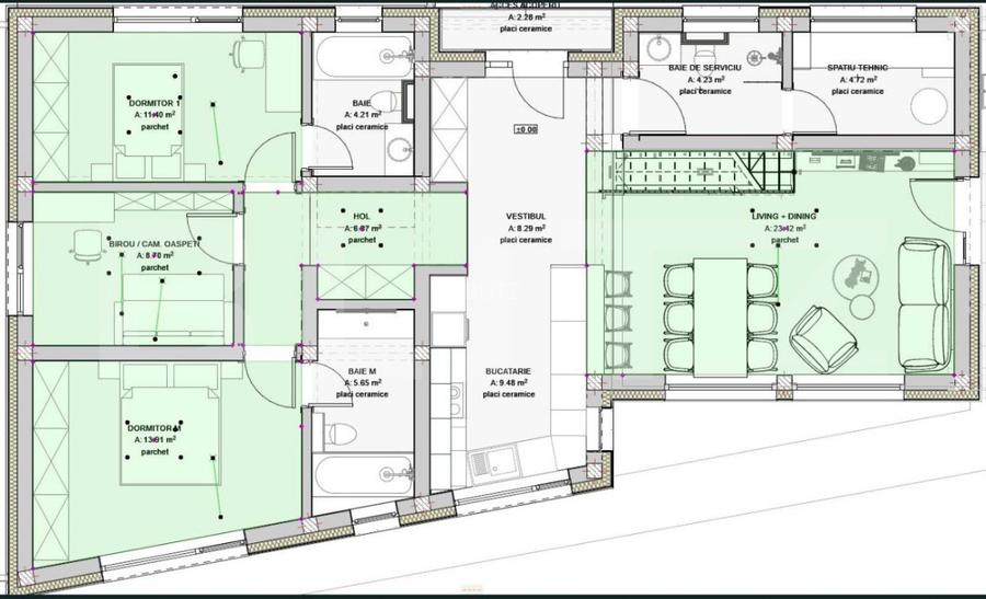 Casa moderna, eficienta energetic cu un teren generos de 830mp in Gilau - 7