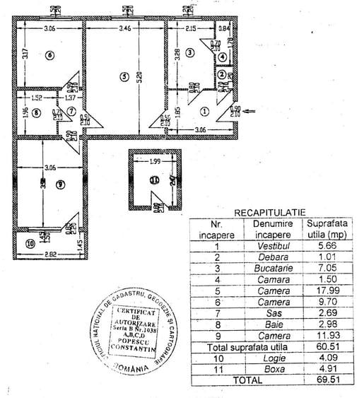 APARTAMENT 3 CAMERE - PARTER INALT - 70 MP - CENTRALA - DRUMUL TABEREI - METROU - 1