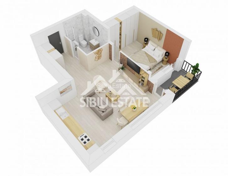 Apartament 2 camere de vânzare, Doamna Stanca, Sibiu, Parcare inclus - 3