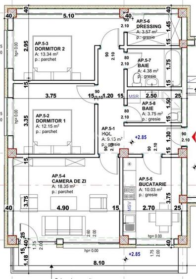 Apartament nou, Tatarasi, 3 camere decomandat, 80mp, etaj 1, comision 0% - 5