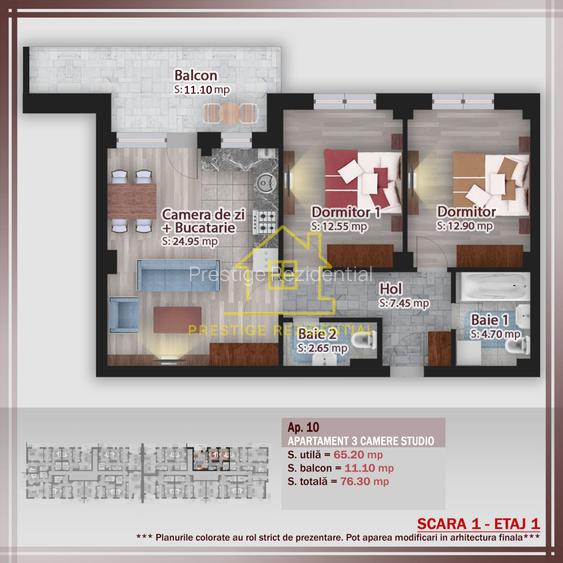 INVEST – 3C – Parcare inclusă – TITAN-PALLADY – Metrou – 76,3 mp – CT - 3