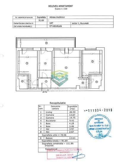 3 camere | 5 min Arcul de Triumf | Loc de parcare inclus - 1