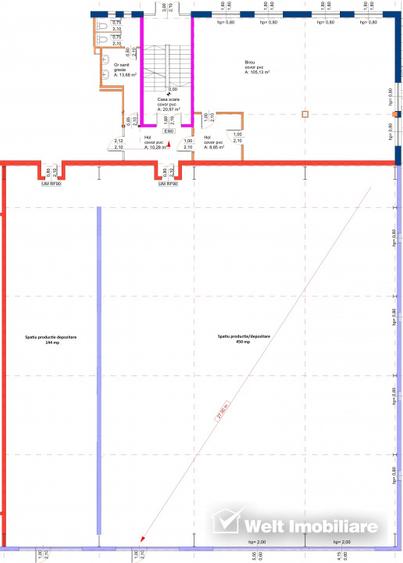 Spatiu depozitare sau productie 600mp, birouri si anexe 150mp, Tetarom I  - 2