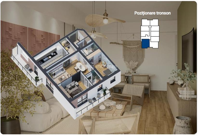 COMISION 0%, APARTAMENT CU 3 CAMERE , 82MP , BLOC NOU GALATA, COMISION 0% - 14