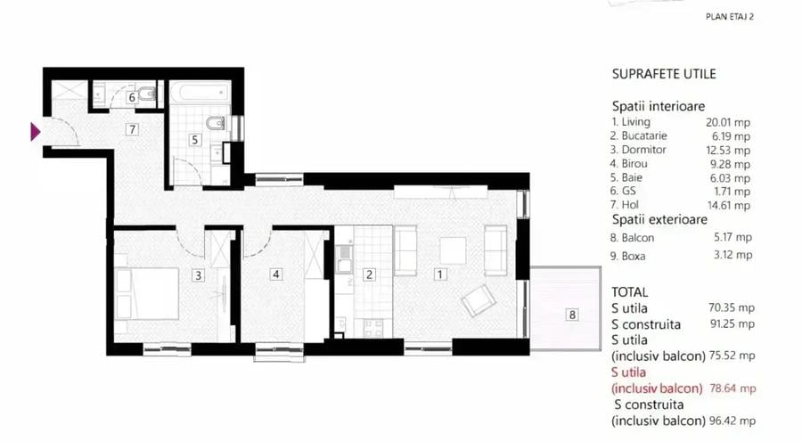 Apartament Lux 3 Camere Eminescu I Boxa Inclusa - 10