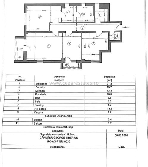 PIPERA APARTAMENT 3 CAMERE   MOBILAT COMPLET ROVERE LOC PARCARE - 23