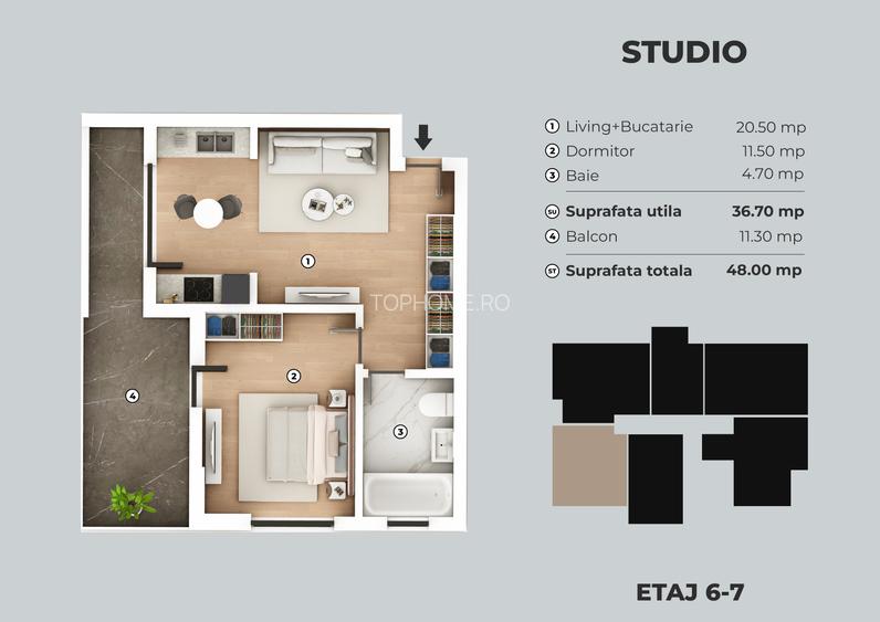 Apartament studio - Metalurgiei - zona noua - 6