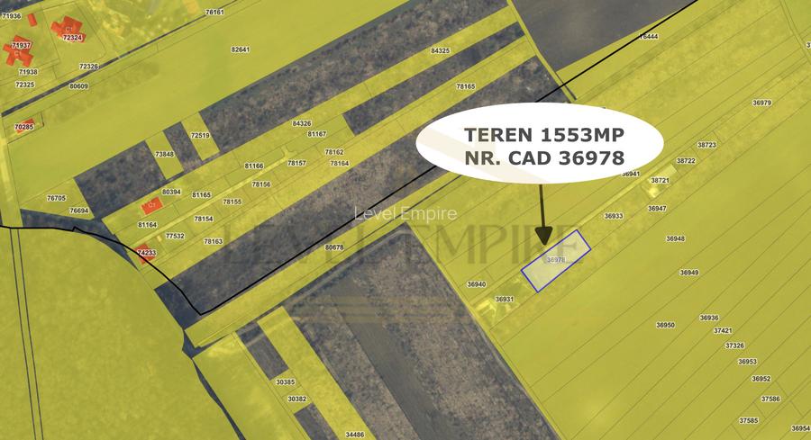 Teren 1553mp Săbăreni-Gulia, intravilan, deschidere 64m, Pădurea Cereanca - 2