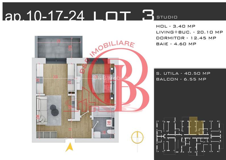 Apartament 2 camere-Promo Loc Parcare-Metrou Teclu-Pallady - 2