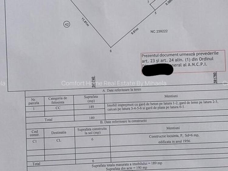 Colentina Vând teren stradal 189 mp utilități apa gaze elect deschidere  16,5 ml - 5