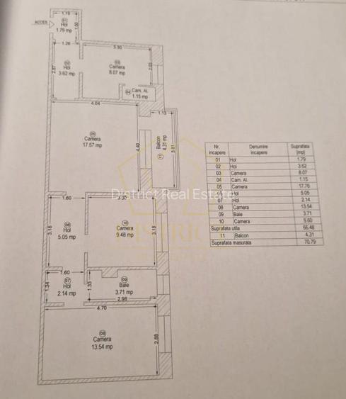 Apartament spațios cu 3 camere | Spitalul Județean | Etaj 2 - 5