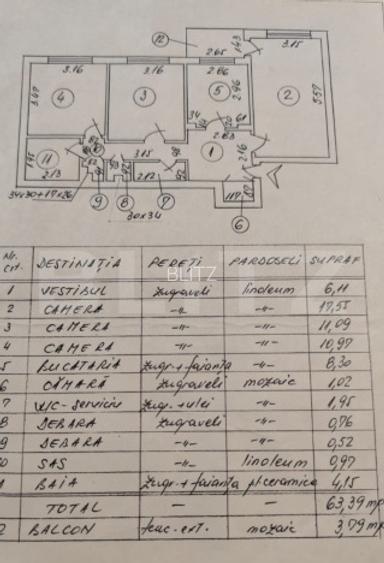 Apartament cu 3 camere, Barca Rahova - 13