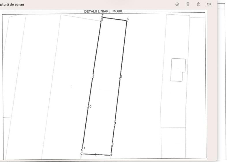 Teren constructie duplex 1906mp front 18ml Iazului