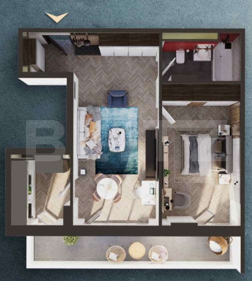 Apartament 2 camere, 53.40 mp, zona RIVUS, COMISION 0