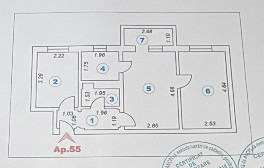 De Închiriat – Apartament 3 Camere | Zona Inel II (Școala 8), Constanța, Etaj 1