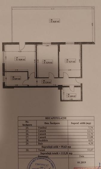 Berceni-Luica-Apartament de 2 camere-cu terasa generoasa