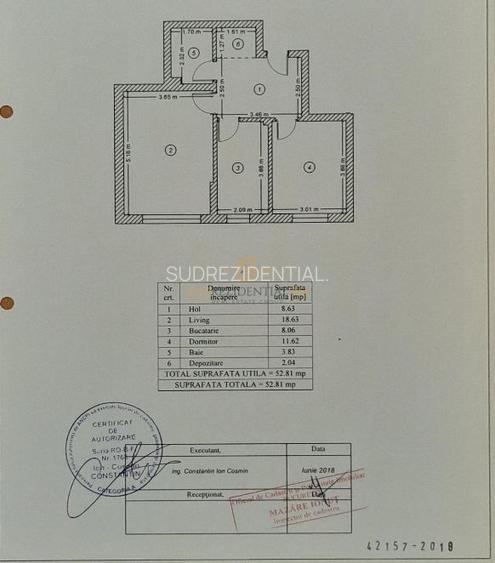 Apartament 2 camere de vanzare, loc de parcare, acces metrou Aparatori - 1