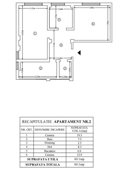 Apartament 2 camera 60.1 mp zona Bucium 89950 € COMISION 0%