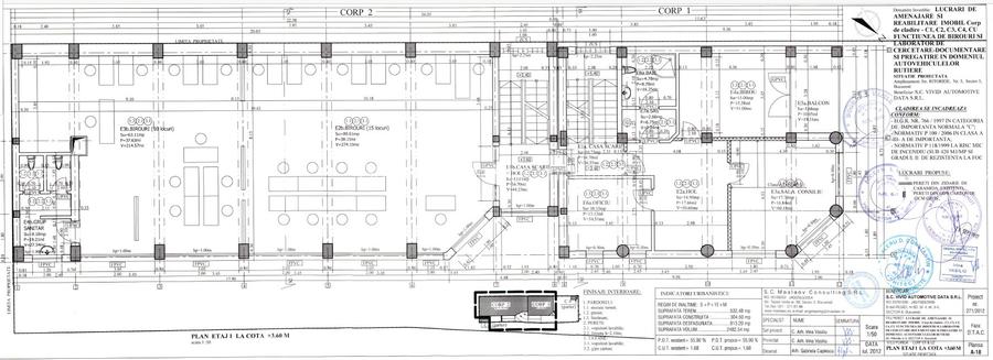 Spatiu D+P+1+M - 17 camere - 793mp - teren 532 mp - Eroii Revolutiei - 29
