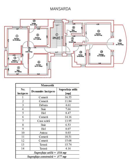 Cladire cu potential, teren 539mp,  12 camere, zona Gruia - 16