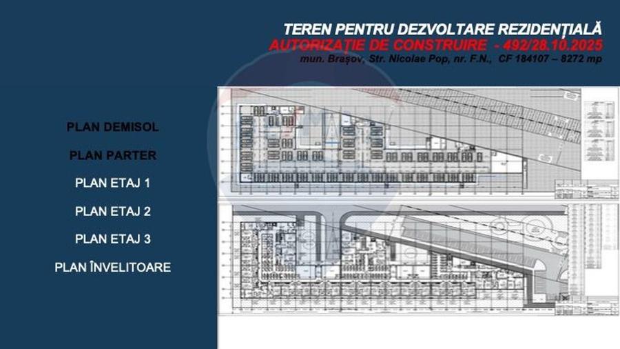 Teren dezvoltare rezidențială 8,272mp Brasov/AUTORIZATIE DE CONSTRUIRE