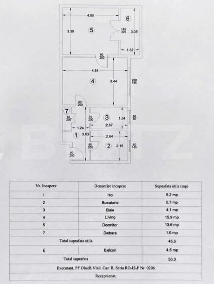 Apartament 2 camere, etaj 1, 50 mp, zona Tudor Vladimirescu