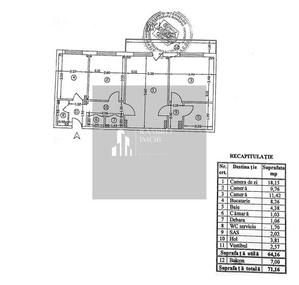 Apartament 3 camere 72mp bloc 1984 Metrou Gorjului - Militari Sector.6