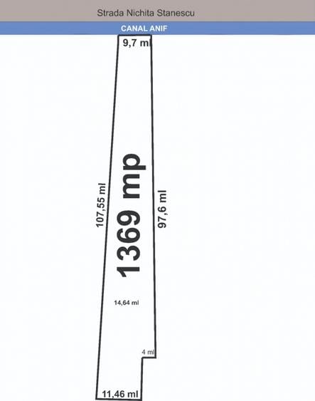 Otopeni - Odai strada Nichita Stanescu teren 1369 mp