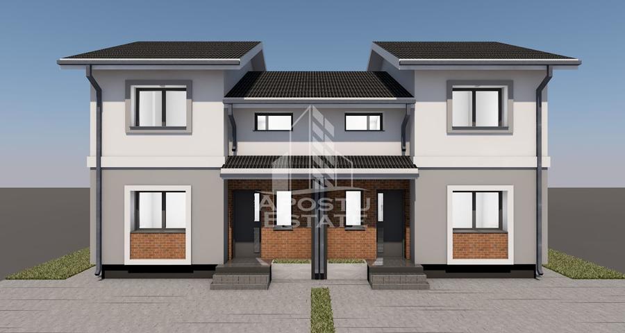 Jumatate de duplex,4 camere si 2 bai,Giarmata la stadiul de proiect