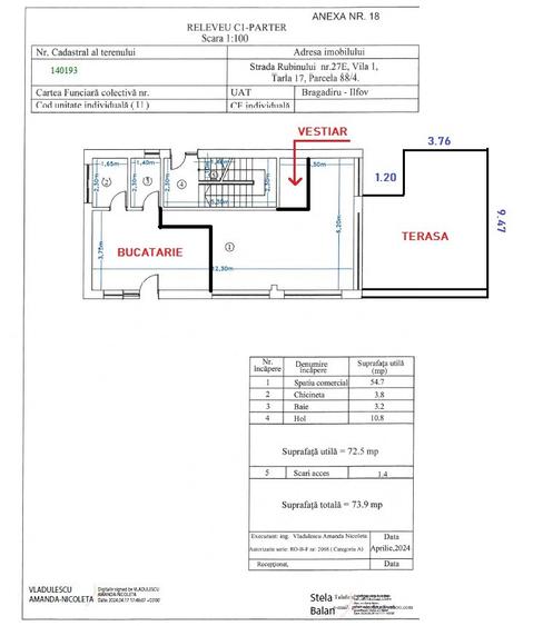 Spațiu comercial de închiriat – Bragadiru, Strada Rubinului | 73 mp + curte și t