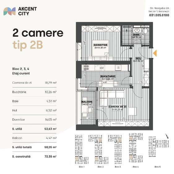 PROPRIETAR, Akcent City, 3 min metrou, 2026, parcare inclusa, smarthome