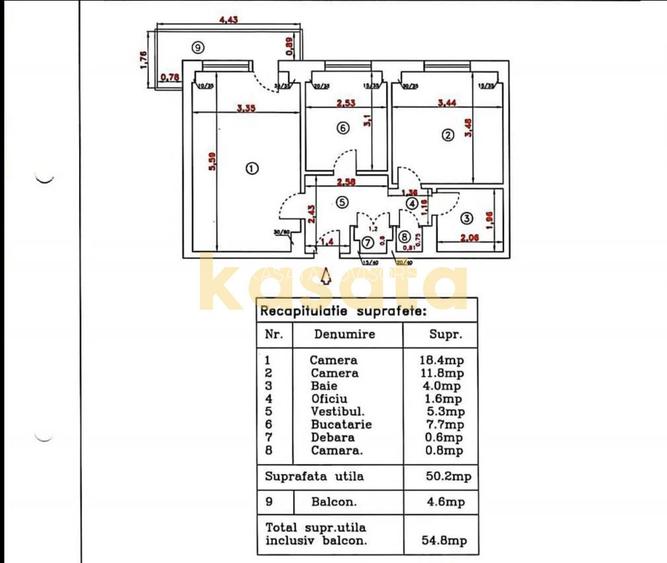 APARTAMENT 2 CAMERE | BASARABIA | METROU |STADION | MEGA MALL - 9