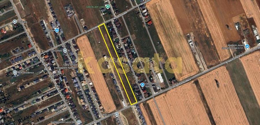 Teren de vânzare – 629 mp, dublă deschidere, Clinceni | 69 €/mp - 2