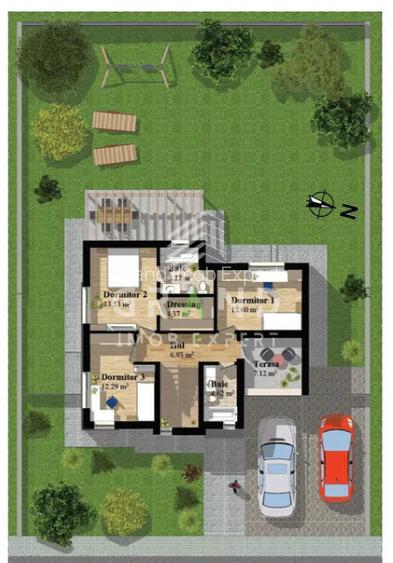 TOTUL NOU!Casa individuala,4 camere,3 BAI,TERASA,GARAJ,zona Dezmir - 36