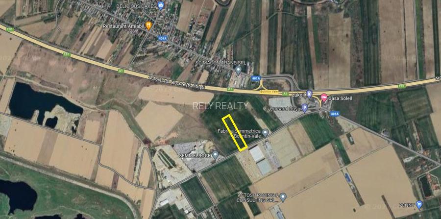 Vanzare teren Bolintin Vale/Str. Palanca, 9.875 mp, langa Semmelrock, comision 0 - 3