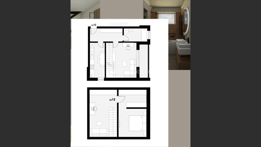 Apartament cu scară interioară - 2 Locuri de Parcare  - 2