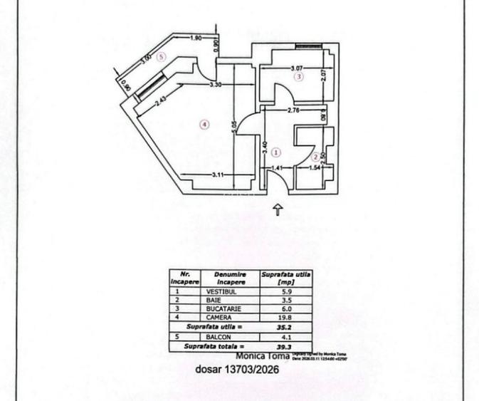 Garsonieră 39 mp | Str. Mântuleasa 22 | Bloc 1982 - 7