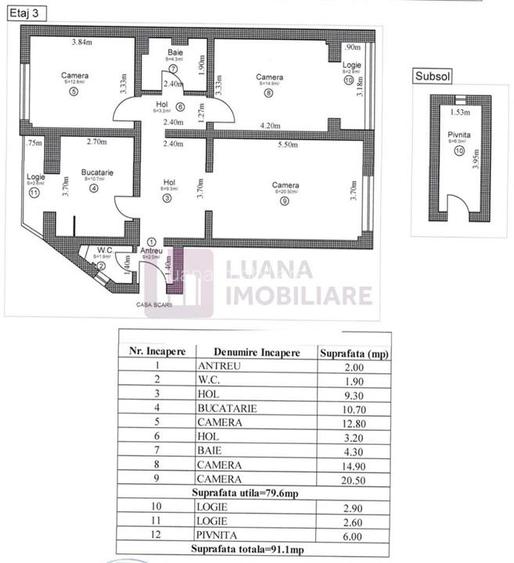 Apartament 3 camere | Constantin Noica | pivnita | 80 mp | et intermediar - 11