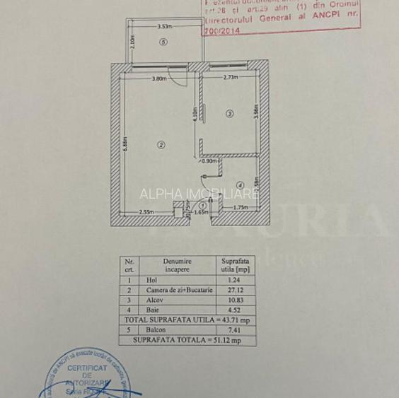 Studio dublu | Luxuria Residence | Etaj 2 | Mobilat & utilat | 51 mp - 11