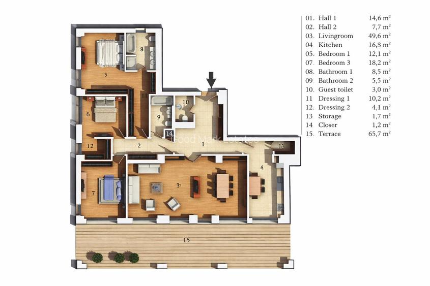4 Camere || Kiseleff - Victoriei || 2 Locuri de Parcare || Terasa Panoramica - 11