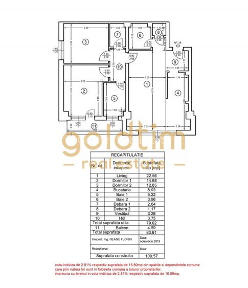 PIPERA/APARTAMENT LUMNINOS SI MODERN/DRESSING/SPATII GENEROASE - 14