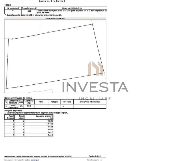 Exclusivitate! Oportunitate rara! Teren exclusivist! 652 mp front 19! - 1