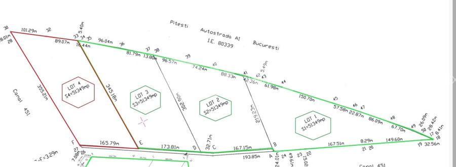 Teren extravilan 154.047 mp | Deschidere A1 Pitești – București | Căteasca - 3