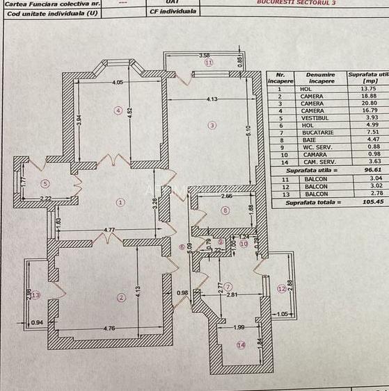 De vanzare Ap. 3 camere,pod, subsol in Vila, Hala Traian, sect. 3 - 7