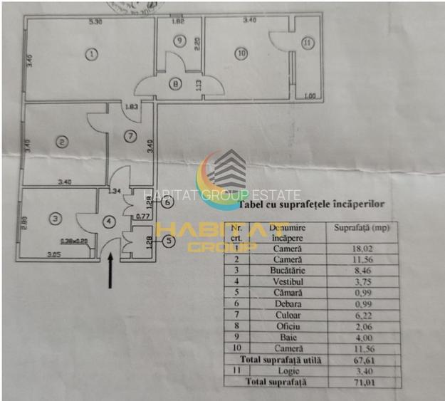 Vanzare Apartament Semidecomandat De 3 Camere 71mp Zona Constantin Brancoveanu - 1