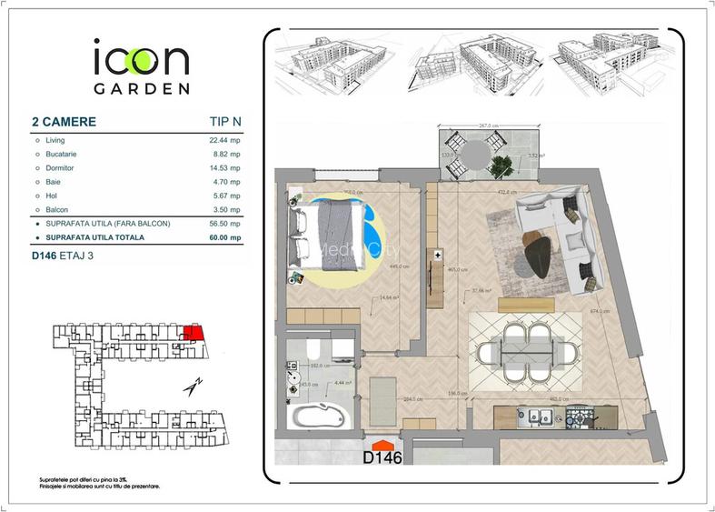 Apartament 2 camere, ansamblu finalizat. Gata de predare - 6