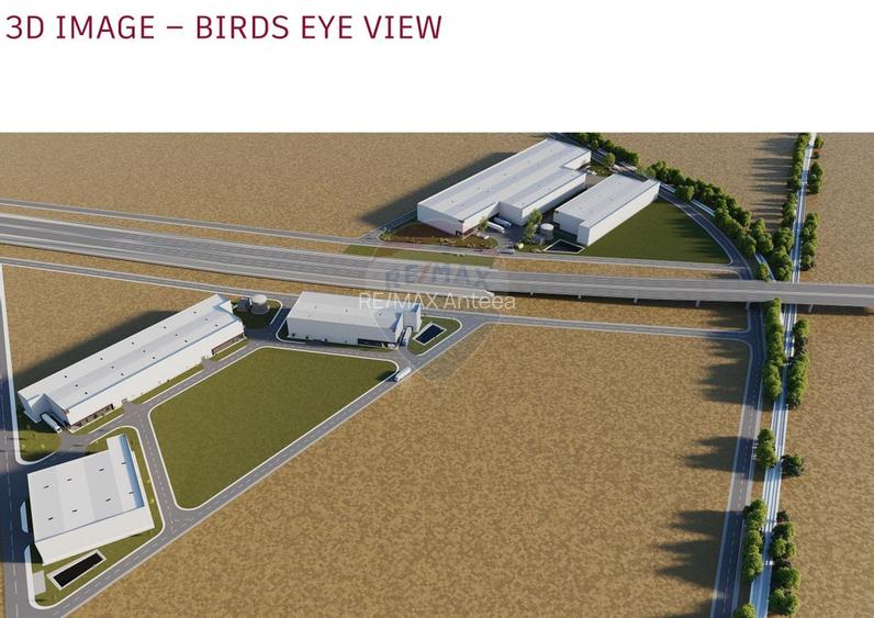 Teren logistic, PUZ aprobat, 7,63 ha, platforme + hale 23.396 mp. A0 - 4